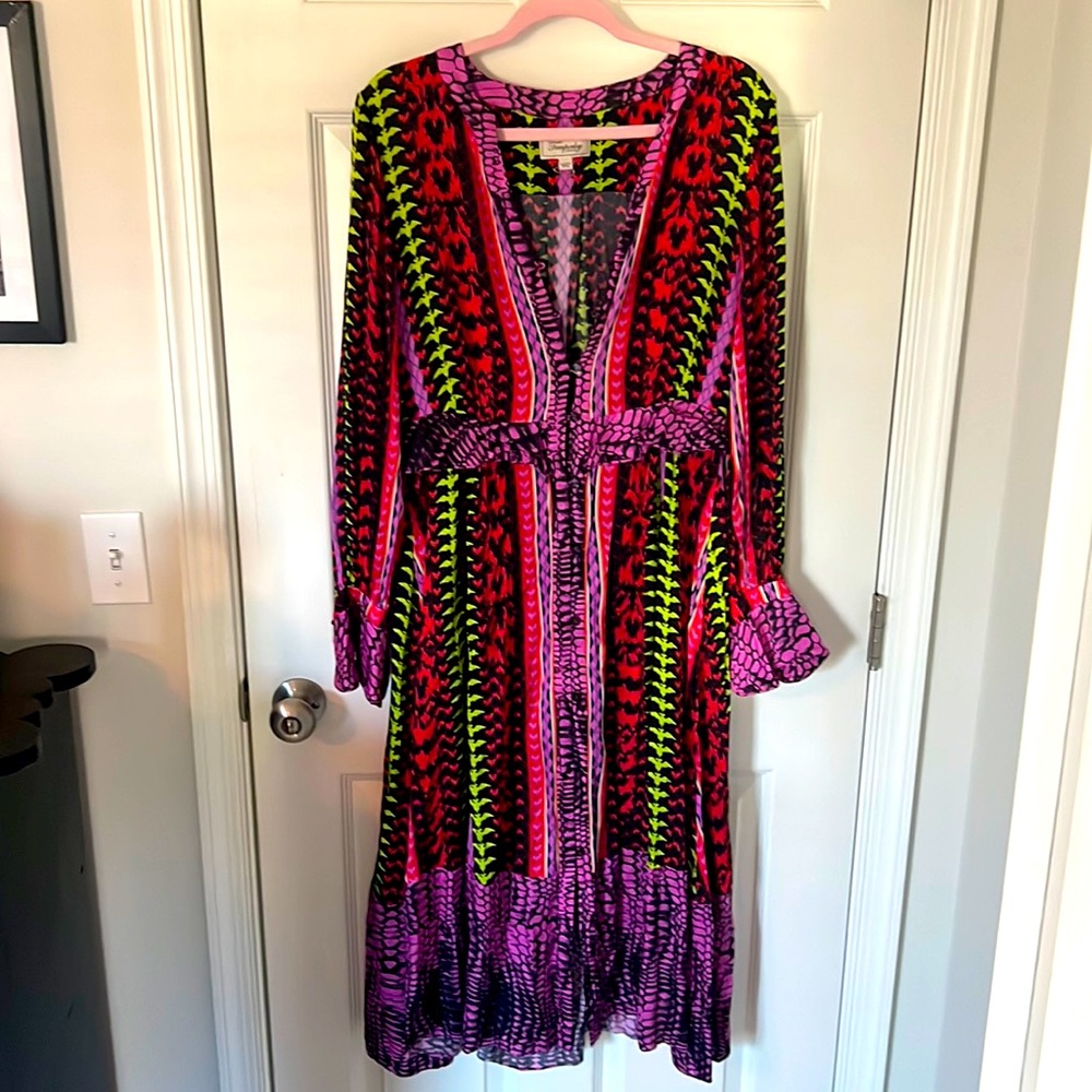 Temperley London 100% Viscose Long Dress, US Size 6, BRAND NEW